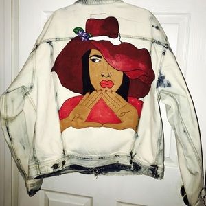 Hand painted denim jacket